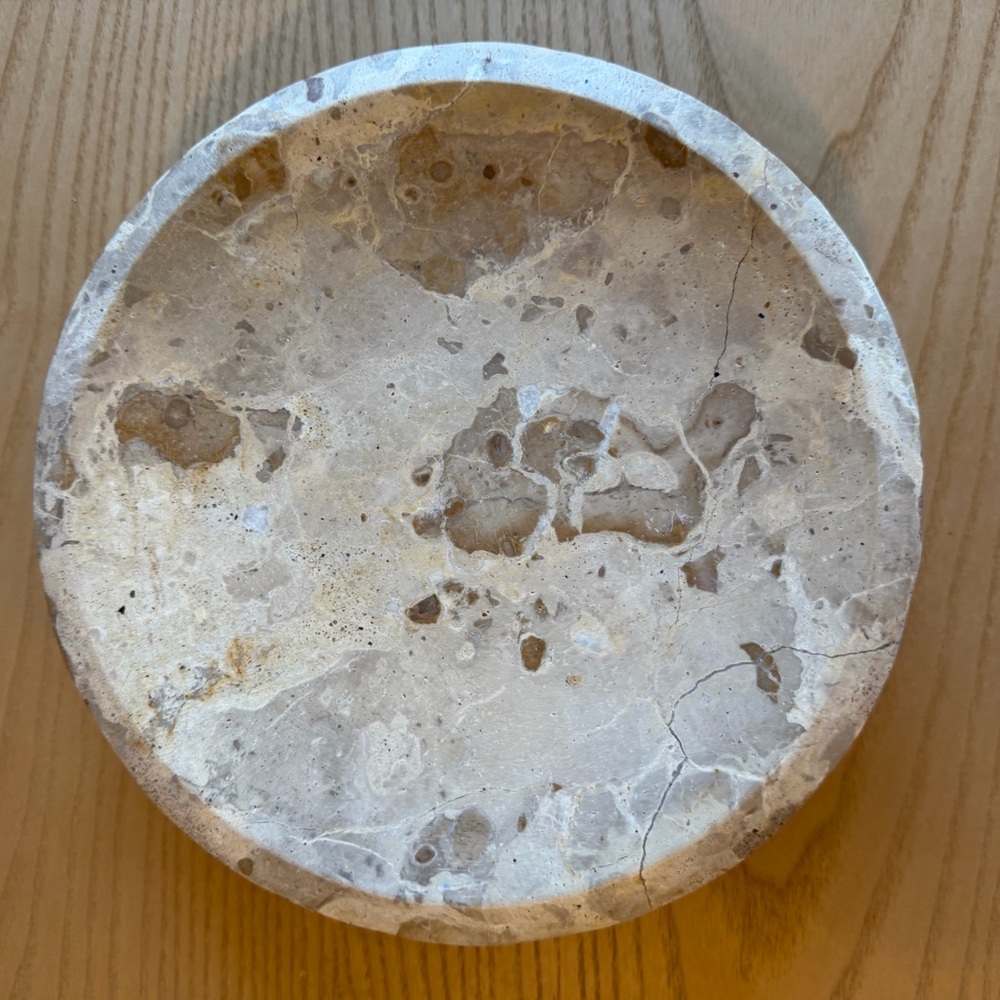 Studio McGee Round Stone Catchall *CANNOT BE BUNDLED, SINGLE OFFERS ONLY*